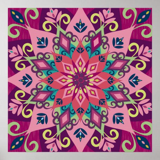 Mandala Bloom Poster (Voorkant)