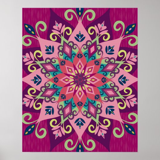 Mandala Bloom Poster (Voorkant)