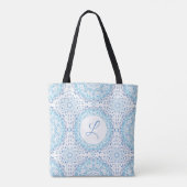 Mandala Blue Canvas tas Monogram (Achterkant)