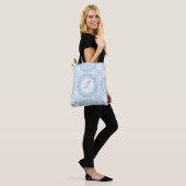 Mandala Blue Canvas tas Monogram (Op model)