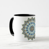 Mandala Blue et orange Mug (Devant gauche)