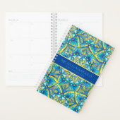 Mandala Blue Floral Turquoise Motif Yoga (Devant avec enveloppe)