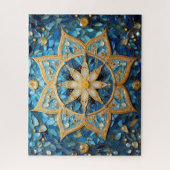 Mandala Blue Gold Legpuzzel (Verticaal)