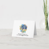 Mandala Blue Karma Buddhism Eternal Knot Kaart (Achterkant)