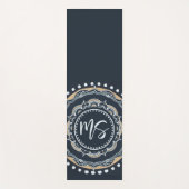 Mandala Blue White, speciaal gepersonaliseerd Yogamat (Voorkant)