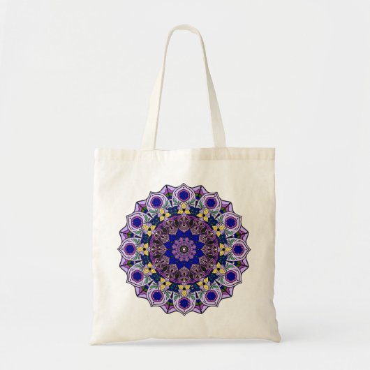 Mandala Blueberry 12 Blue Violet - Tote Bag (Voorkant)
