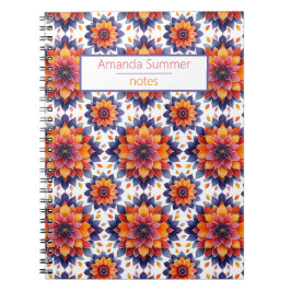 Mandala- Blüten- Muster- boho Notitieboek