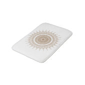 Mandala Boheem Wit Boho Badmat (Gekanteld)