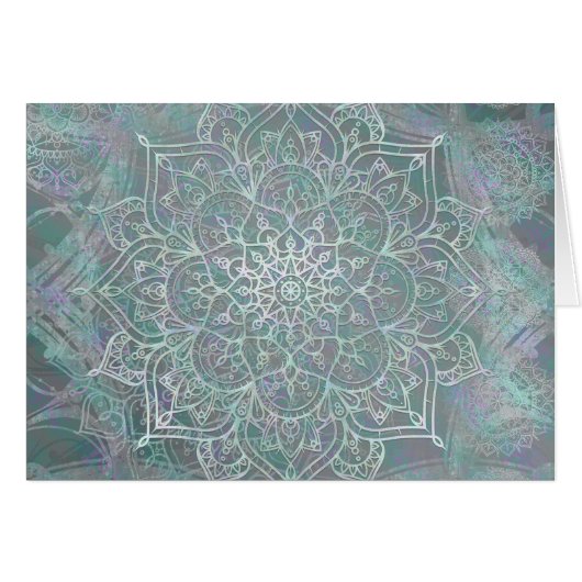 Mandala Bohème Chic Iridescent Merci (Devant Horizontal)