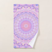 Mandala bohème complexe aux couleurs psychédélique (Serviette à main)