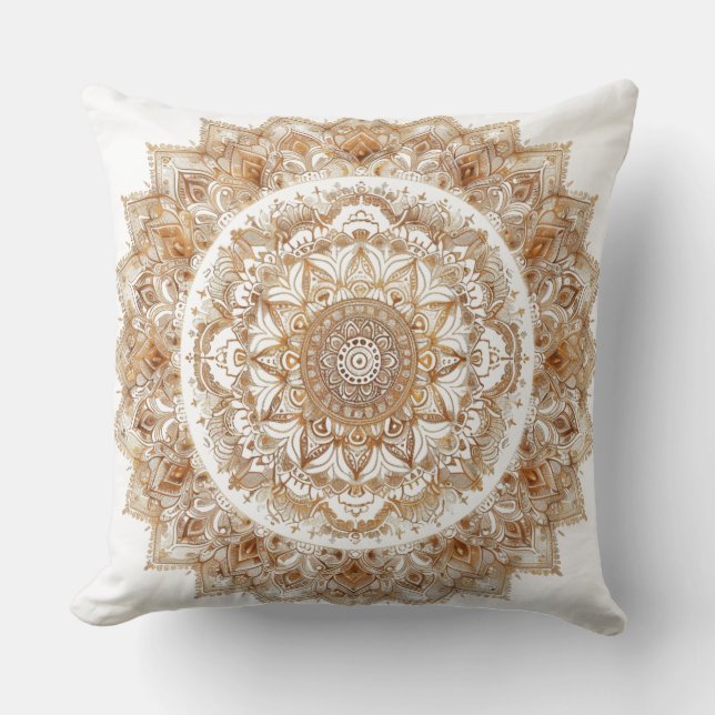 Mandala boho chique gouden deco ✨ kussen (Voorkant)