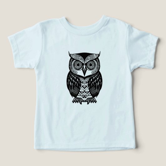 Mandala Boho Owl Toddler T-shirt tricmix (Design Recto)