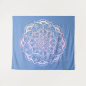 Mandala Boho Pastel Blue Gradient Wandkleed (Voorkant (horizontaal))