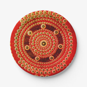 Mandala Borden, 9" rond document Borden Papieren Bordje