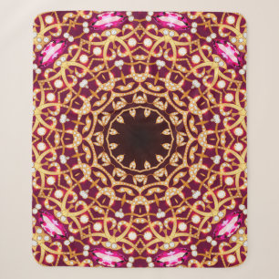 Mandala broche, geometrische achtergrond. sherpa deken