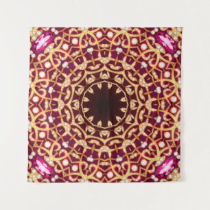 Mandala broche, geometrische achtergrond. wandkleed
