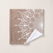 Mandala brown bad handdoek (Wasdoekje)