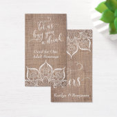 Mandala & Burlap avec un joli script, des billets  (Bureau)