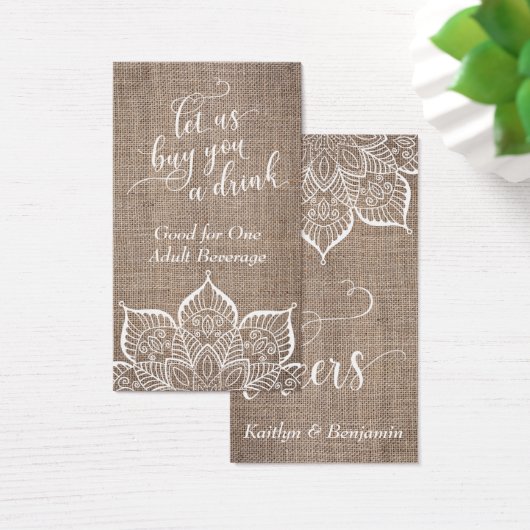 Mandala & Burlap avec un joli script, des billets  (Bureau)