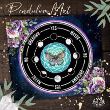 Mandala Butterfly Paarse Bloemen Psychische Pendul