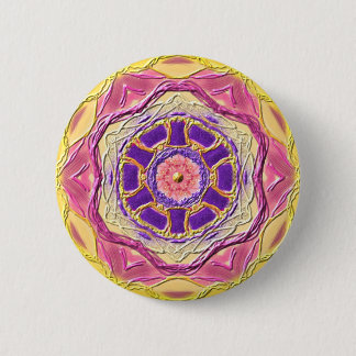 Mandala-Button "King of Healing" Ronde Button 5,7 Cm