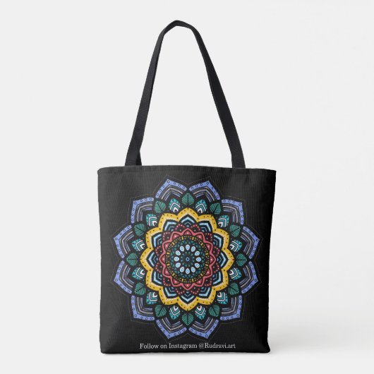 Mandala Canvas tas (Achterkant)