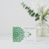 Mandala - Carte de visite double face (Debout devant)