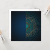 Mandala - Carte de voeux (Devant/Arrière en situation)