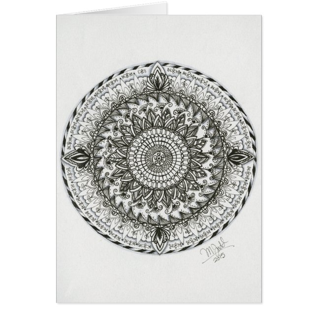 Mandala - carte de Zendala de Gémeaux de Poissons (Devant)