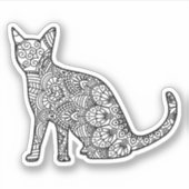 Mandala Cat Art Aussi Sitting Sticker (Devant)