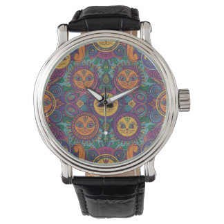 Mandala Cat Art Watch Horloge