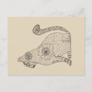 Mandala Cat Tekening Briefkaart