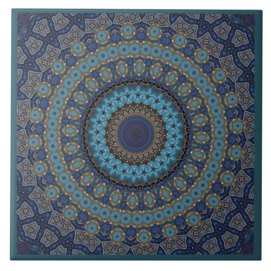 Mandala Ceramic Tile Tegeltje (Voorkant)