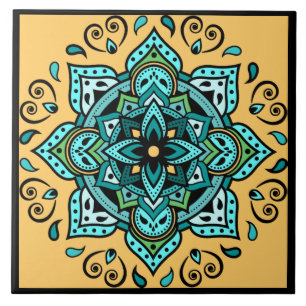 Mandala Ceramic Tile Tegeltje