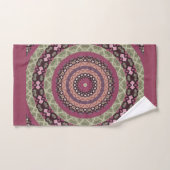 Mandala cercle rond pastel pastel violet colo (Serviette à main)