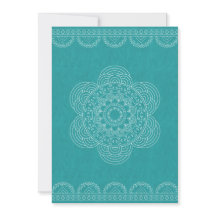 Mandala Chic Hipster 40th Birthday Blauwgroen Groe