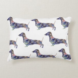 Mandala Chien brossé coussin d'accent polyester