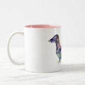 Mandala Chien Mug à deux tons (Gauche)