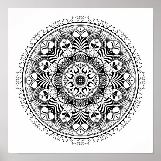 Mandala Circle 2 Poster (Voorkant)