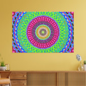 Mandala Circle Art A3 Stretted Canvas Afdrukken (Insitu (Woonkamer))