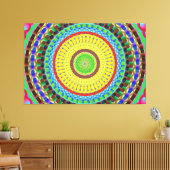 Mandala Circle Art A4 toile étirée (Insitu(Salon))