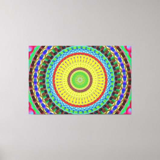 Mandala Circle Art A4 toile étirée (Recto)