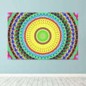 Mandala Circle Art A4 toile étirée (Insitu (Plancher de Bois))
