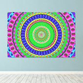 Mandala Circle Art A5 toile étirée (Insitu (Plancher de Bois))