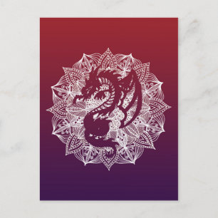 Mandala Circle Dragon Briefkaart