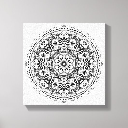 Mandala Cirkel 6 Canvas Afdruk (Voorkant)
