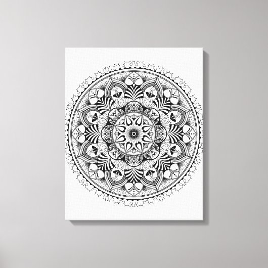 Mandala Cirkel 6 Canvas Afdruk (Voorkant)