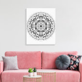 Mandala Cirkel 6 Canvas Afdruk (Insitu (Woonkamer))
