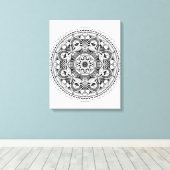 Mandala Cirkel 6 Canvas Afdruk (Insitu (Houten vloer))