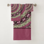 Mandala cirkel rond sierpastel paarse colo bad handdoek (Insitu)